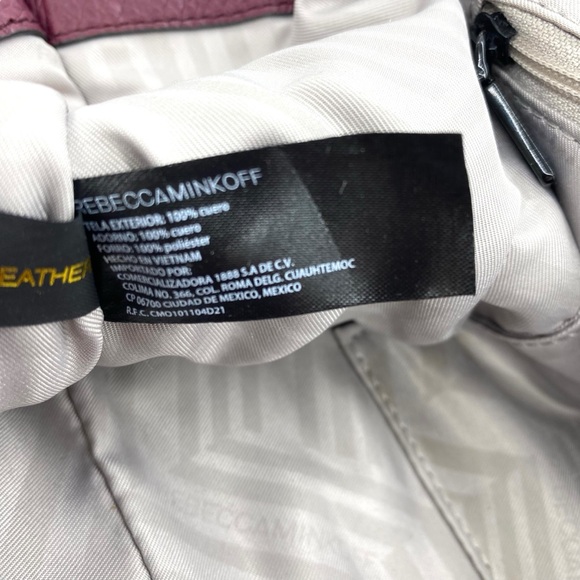 Rebecca Minkoff Keith Satchel Suede Leather Burgundy Bag - Picture 8 of 10